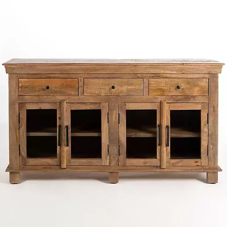 Kirklands Home Easton Mango Wood 4-Door Cabinet Discount
