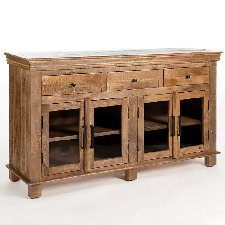 Kirklands Home Easton Mango Wood 4-Door Cabinet Discount