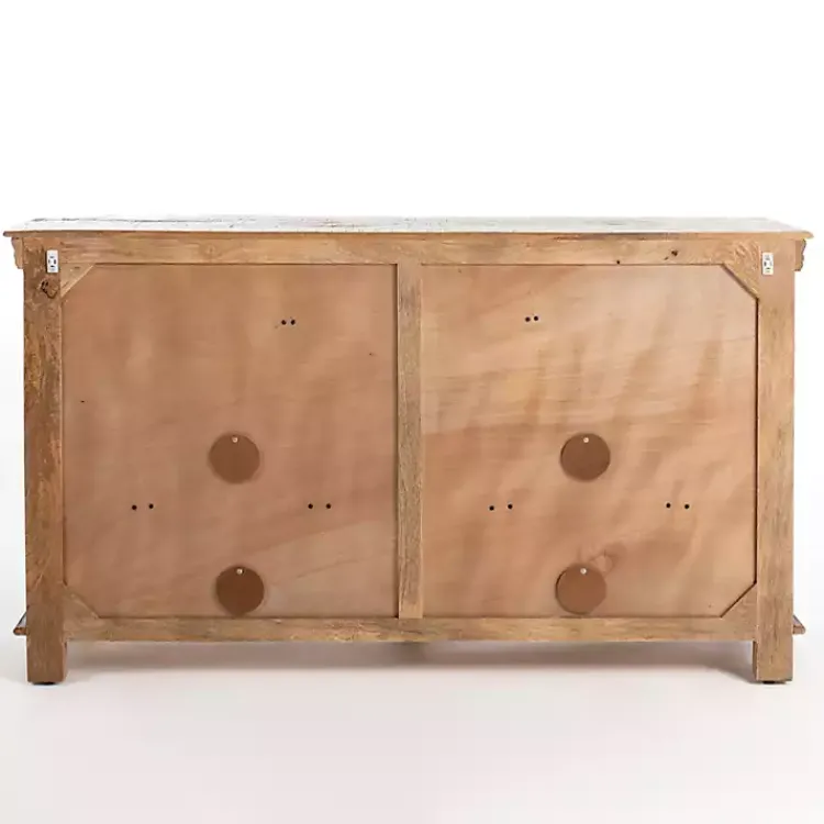Kirklands Home Easton Mango Wood 4-Door Cabinet Discount
