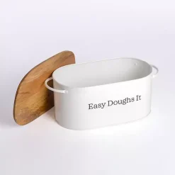 Kirklands Home Easy Doughs It Metal Bread Box White