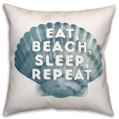 Kirklands Home Eat, Beach, Sleep, Repeat Outdoor Throw Pillow Clearance