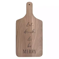 Christmas Dining & Entertaining>Kirklands Home Eat Drink and Be Merry Cutting Board Brown