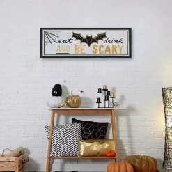 Halloween>Kirklands Home Eat Drink And Be Scary Halloween Wall Plaque