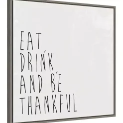 Fall>Kirklands Home Eat Drink Be Thankful Framed Canvas Art Print