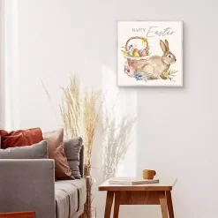 Easter Decorations>Kirklands Home Eggs In Spring Basket Easter Canvas Wall Art