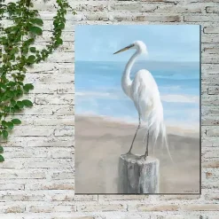Kirklands Home Egret Portrait Outdoor Canvas Art Print New