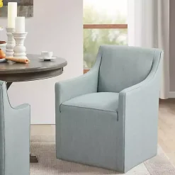 Kirklands Home Elaine Upholstered Skirted Dining Chair Blue Sale
