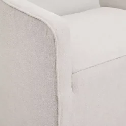 Kirklands Home Elaine Cream Upholstered Skirted Dining Chair White Hot