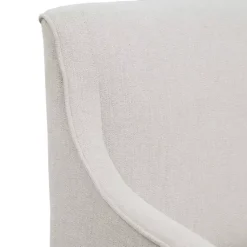 Kirklands Home Elaine Cream Upholstered Skirted Dining Chair White Hot