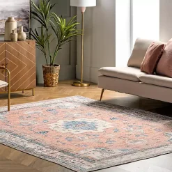 Kirklands Home Eleanor Medallion Washable Area Rug, 4x6 Hot