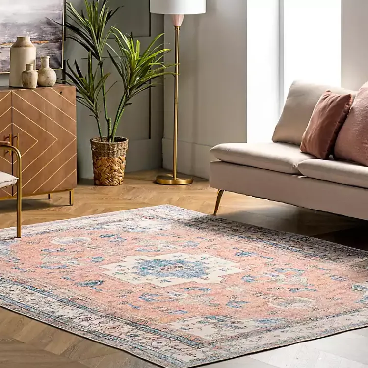 Kirklands Home Eleanor Medallion Washable Area Rug, 4x6 Hot