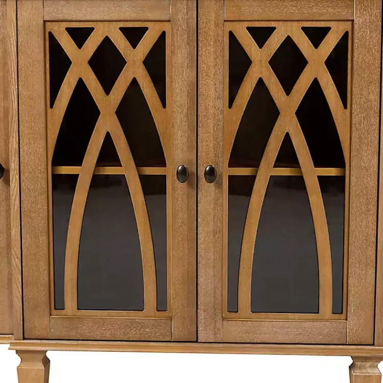 Kirklands Home Eleanora Acorn Wood 4-Door Sideboard Brown Discount