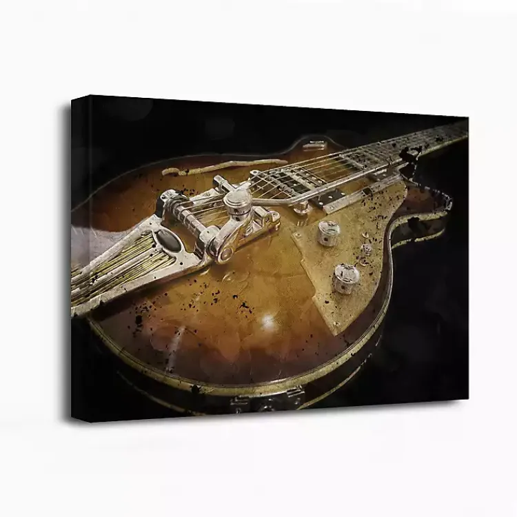 Kirklands Home Electric Guitar Canvas Art Print New