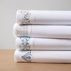 Kirklands Home Elegant Geo Hem Microfiber 4-pc. Full Sheet Set Discount