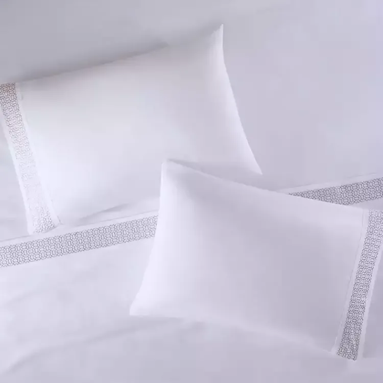 Kirklands Home Elegant Geo Hem Microfiber 4-pc. Full Sheet Set Discount