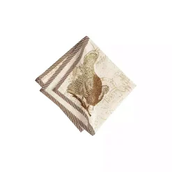 Fall>Kirklands Home Elegant Turkey Harvest Napkins, Set of 6 Brown