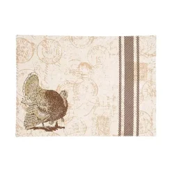 Fall>Kirklands Home Elegant Turkey Harvest Placemats, Set of 6 Brown