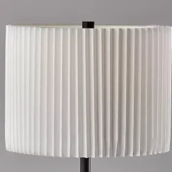 Kirklands Home Eli Pleated Shade Floor Lamp Black Sale