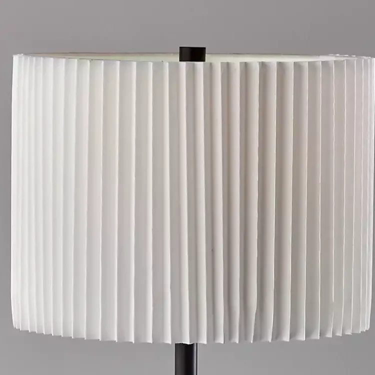 Kirklands Home Eli Pleated Shade Floor Lamp Black Sale