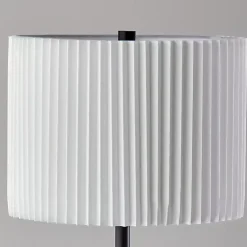Kirklands Home Eli Pleated Shade Floor Lamp Black Sale