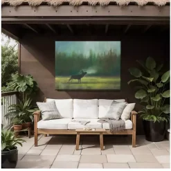 Kirklands Home Elk in the Wild Outdoor Canvas Art Print Outlet