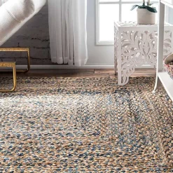 Kirklands Home Ella Hand Braided Jute Rug, 5x8 Tan Discount