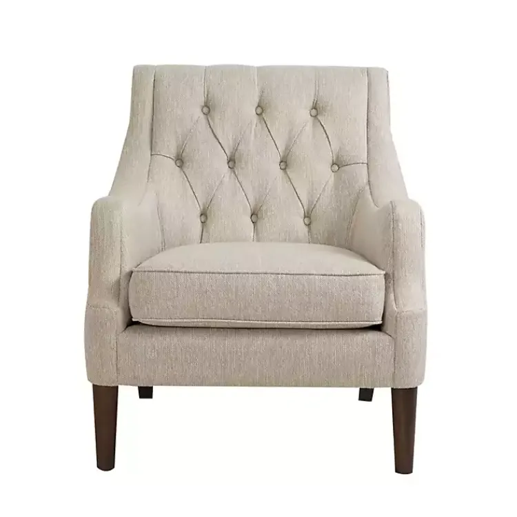 Kirklands Home Elle Tufted Beige Accent Chair Tan Clearance