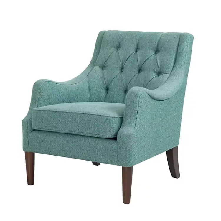 Kirklands Home Elle Tufted Teal Accent Chair Green Online