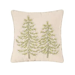 Pillows>Kirklands Home Embroidered Evergreens Throw Pillow