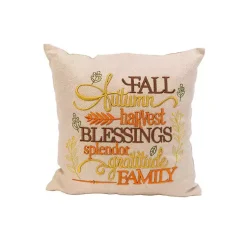 Fall>Kirklands Home Embroidered Fall Terms Throw Pillow