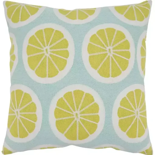 Pillows>Kirklands Home Embroidered Fruity Citrus Pillow