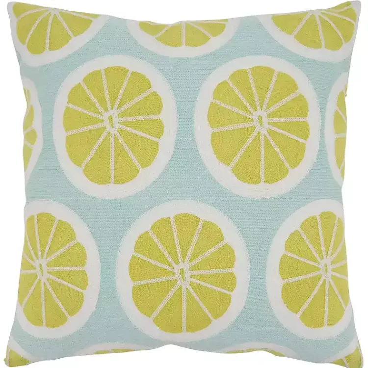 Pillows>Kirklands Home Embroidered Fruity Citrus Pillow