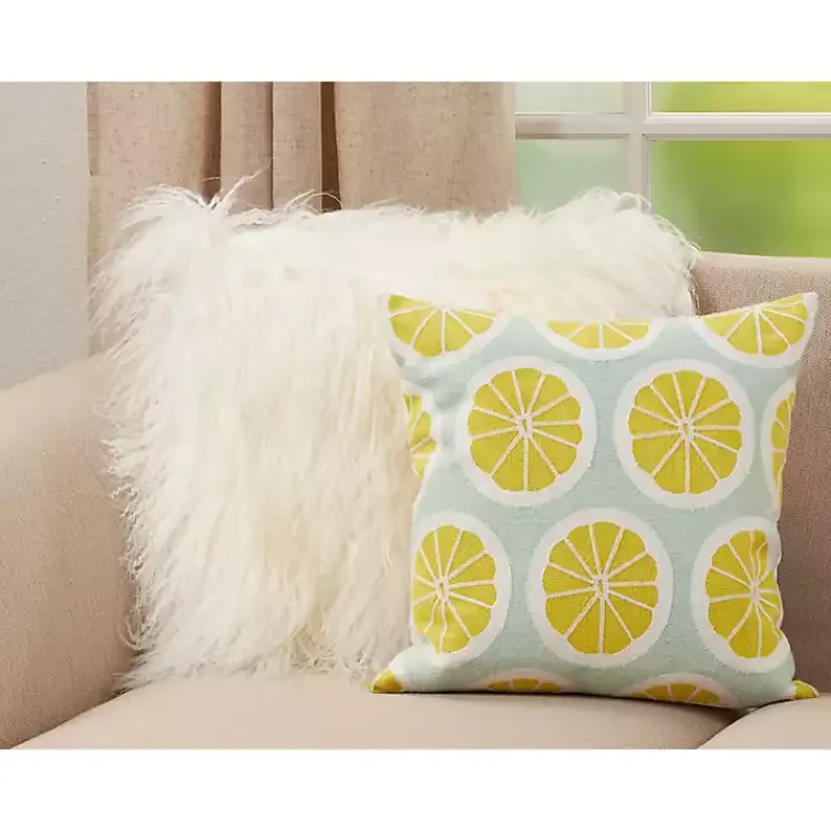 Pillows>Kirklands Home Embroidered Fruity Citrus Pillow
