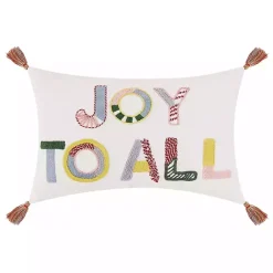 Christmas Pillows>Kirklands Home Embroidered Joy to All Christmas Pillow