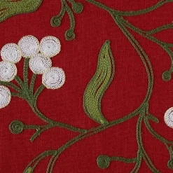 Christmas Dining & Entertaining>Kirklands Home Embroidered Mistletoe Christmas Table Runner