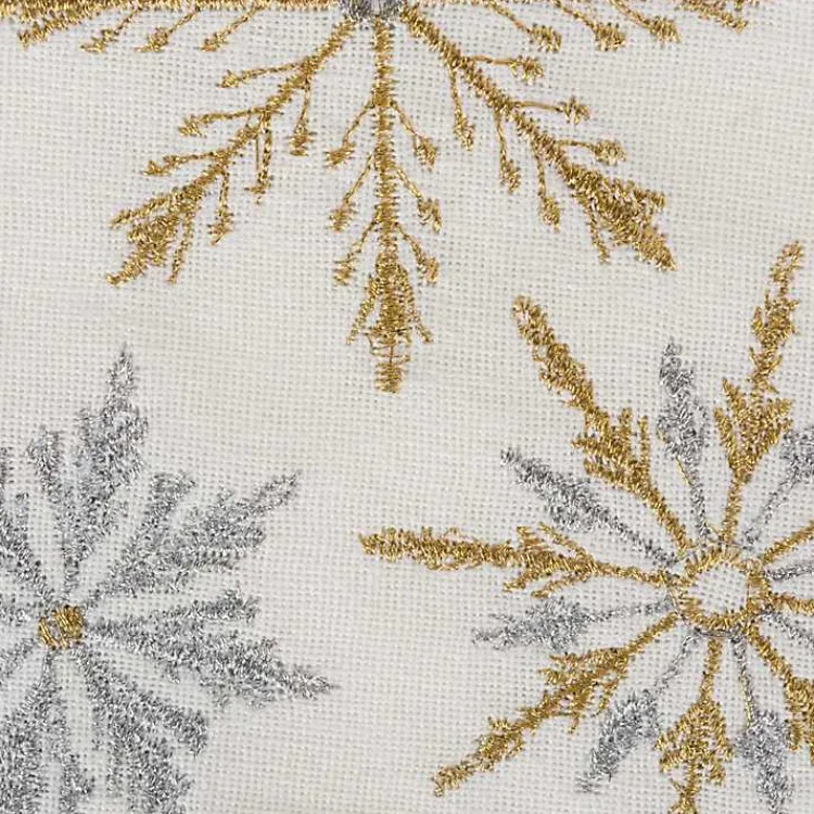 Christmas Dining & Entertaining>Kirklands Home Embroidered Sparkle Snowflakes Napkins, Set of 6