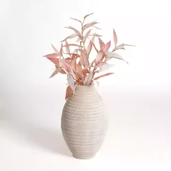 Vases>Kirklands Home Emelia Textured Floor Vase, 18 in. Ivory