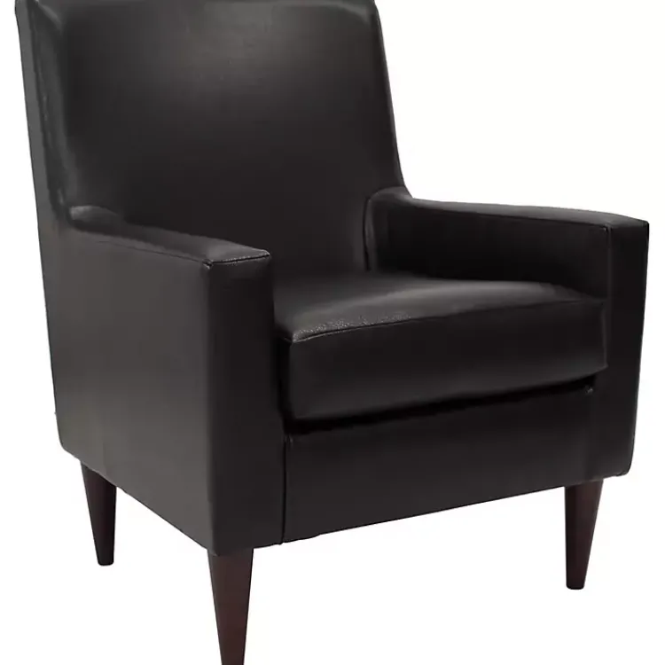 Kirklands Home Emma Faux Leather Accent Chair Black Online