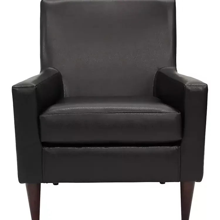 Kirklands Home Emma Faux Leather Accent Chair Black Online