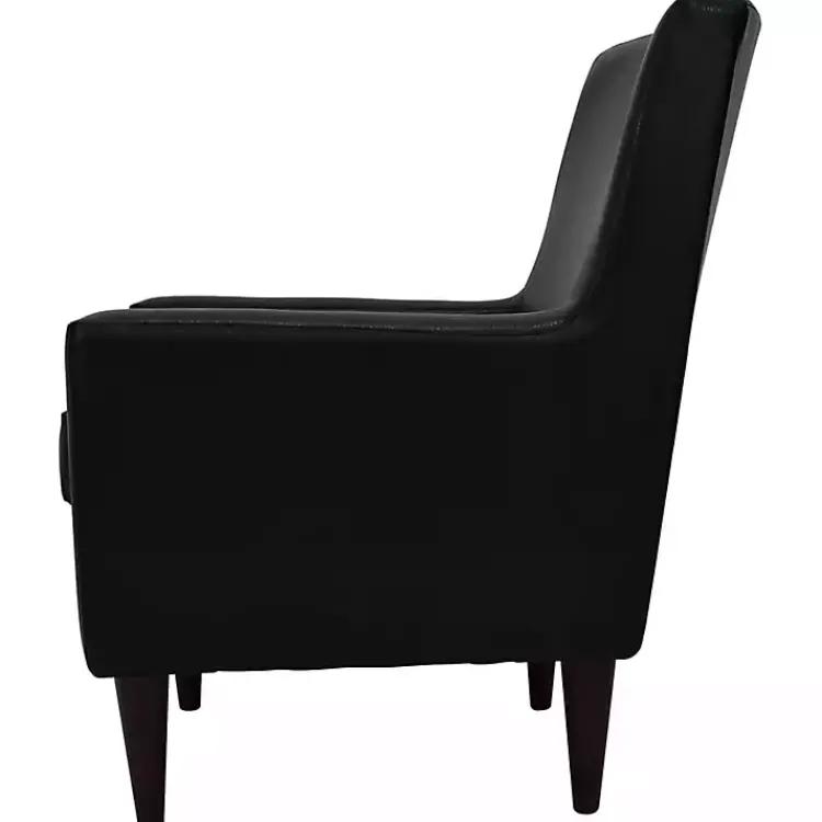 Kirklands Home Emma Faux Leather Accent Chair Black Online