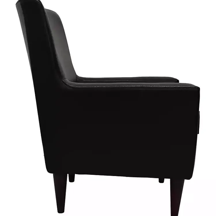 Kirklands Home Emma Faux Leather Accent Chair Black Online
