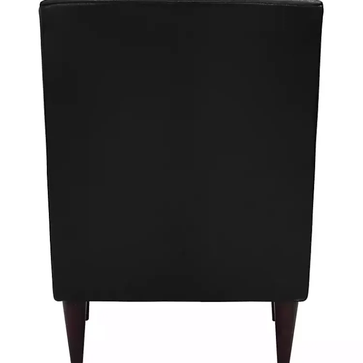 Kirklands Home Emma Faux Leather Accent Chair Black Online