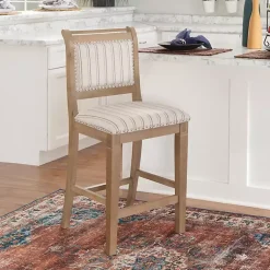 Kirklands Home Emma Gray Counter Stool with Nailhead Trim Outlet