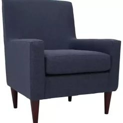 Kirklands Home Emma Navy Upholstered Accent Chair Blue Sale