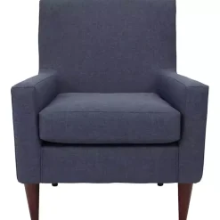 Kirklands Home Emma Navy Upholstered Accent Chair Blue Sale