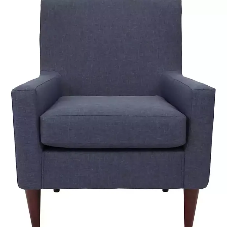Kirklands Home Emma Navy Upholstered Accent Chair Blue Sale