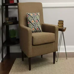 Kirklands Home Emma Pecan Upholstered Accent Chair Brown Online