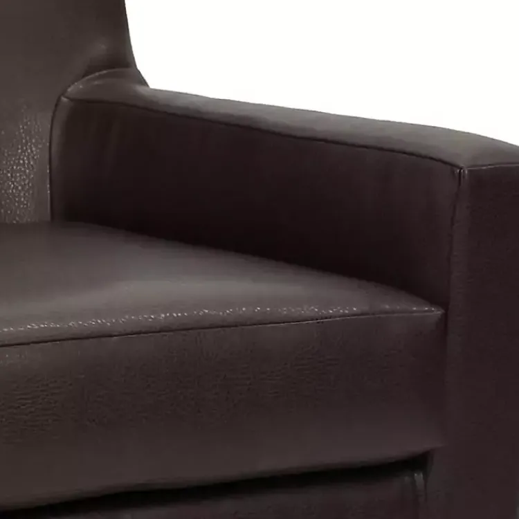 Kirklands Home Emma Walnut Faux Leather Accent Chair Brown Best