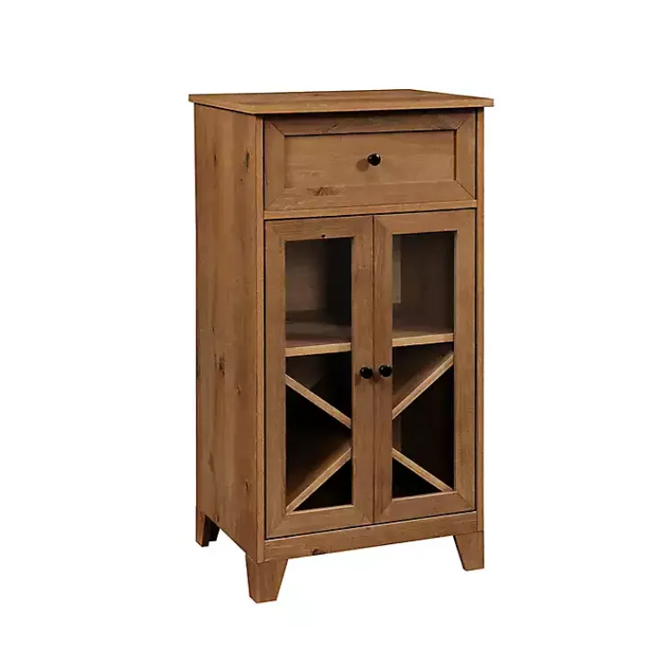 Kirklands Home English Oak Double Door Reeves Cabinet Brown Outlet