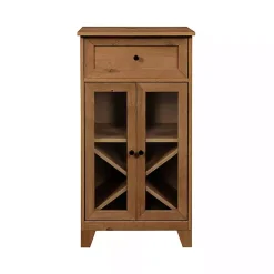 Kirklands Home English Oak Double Door Reeves Cabinet Brown Outlet